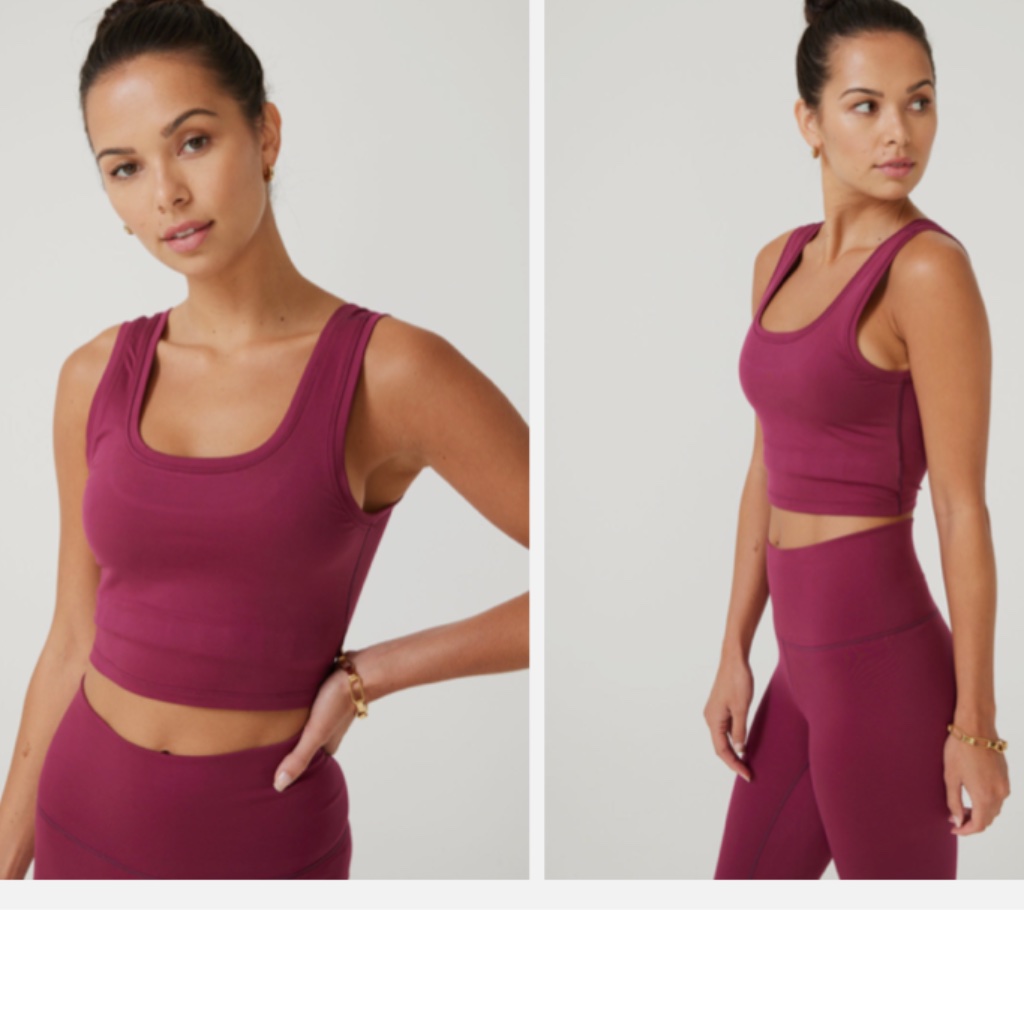 Terez Black Raspberry Tlc Crop Top Xs- Xl 2810 Nwt $60